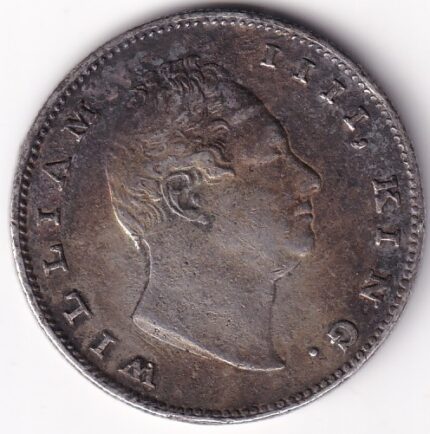 East India Company One Rupee 1835 William R.S Incuse Silver Coin