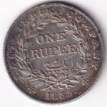 East India Company One Rupee 1835 William R.S Incuse Silver Coin - Image 2