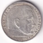 Germany 2 Reichsmark 1937 Paul von Hindenburg Silver Coin - Image 2