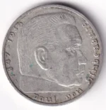 Germany 2 Reichsmark 1938 Paul von Hindenburg Silver Coin - Image 2