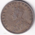 British India One Rupee 1918 Bombay Mint King George V Silver Coin - Image 2