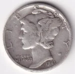 1 Dime of 1941 of United States Silver Coin