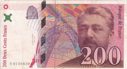 200 Francs of France of 1997 Gustave Eiffel Note