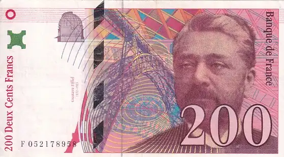 IMG_0021 200 Francs of France of 1997 Gustave Eiffel Very Fine Note - Image 1