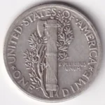 Philadelphia Mint 1 Dime of 1943 of United States Silver Coin - Image 2