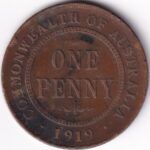 Australia 1 Penny 1919 Bronze Coin