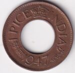 British India 1 Pice of 1947 of Bronze Unc Coin