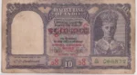 India Burma 10 Rupees 1947 King George VI Note