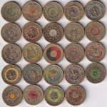 Australia $2 Colour Coin Collection – Set of 24 Different Designs