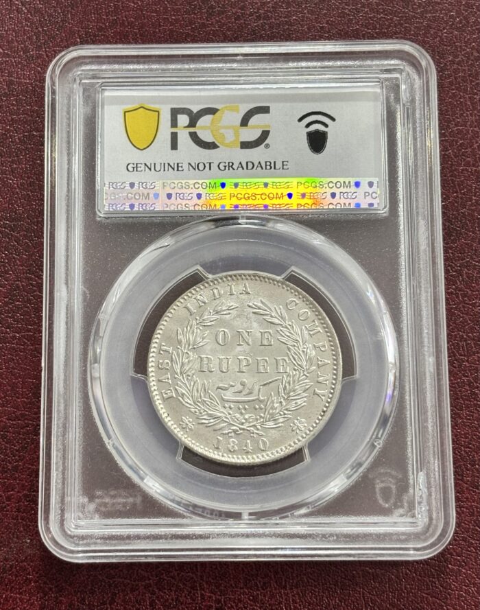 PCGS 1840 East India Company One Rupee Graded Unc Coin - Image 2