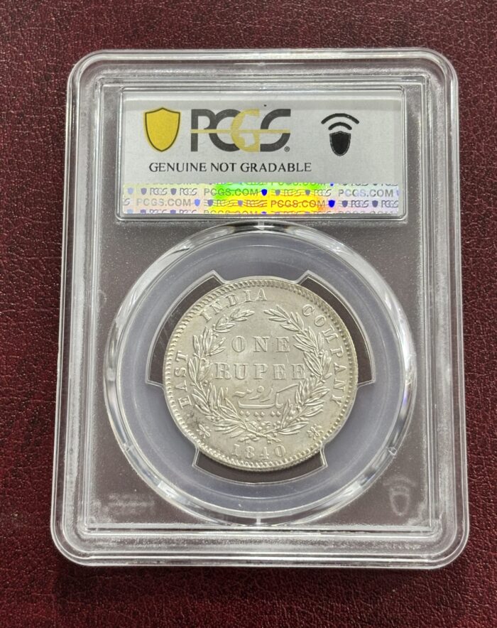 PCGS 1840 East India Company Rupee Graded Unc Coin - Image 2
