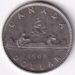 Canada One Dollar 1968 Nickel Unc Coin