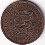 Jersey 1/12 Shilling of 1945 of Bronze Coin