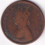 Half Anna 1862 Victoria Queen Copper Coin - Image 2