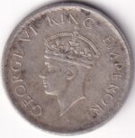 British India Half Rupee 1940 Calcutta Mint Silver Coin - Image 2