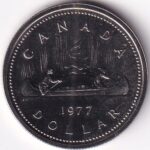 Canada One Dollar 1977 Nickel Unc Coin