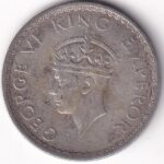British India Half Rupee 1941 Bombay Mint Silver Coin - Image 2