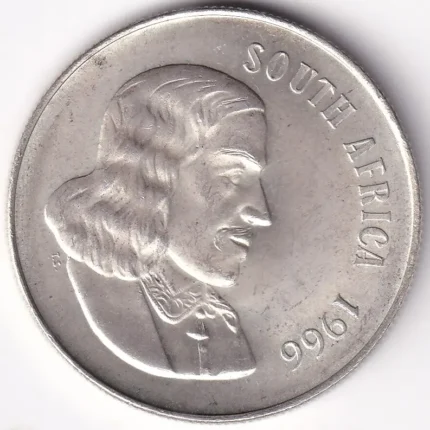 1 Rand of South Africa of 1966 Silver Unc Coin