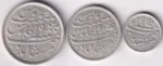 Bengal Presidency 1 Rupee 1/2 Rupee 1/4 Rupee Shah Alam II Three Silver Coins set