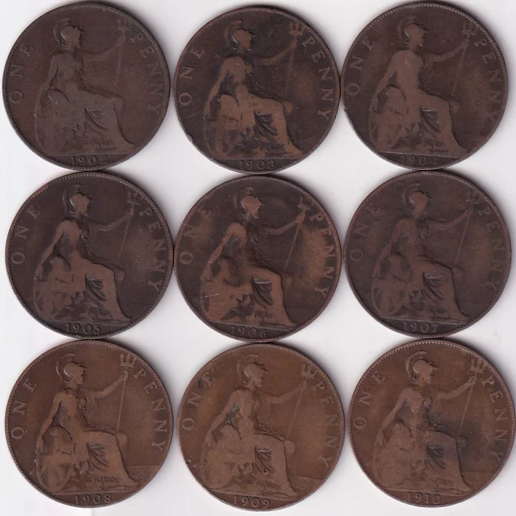 IMG_0017 One Penny 1902 to 1910 of United Kingdom of Bronze Coin - Image 1