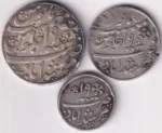 Bengal Presidency 1 Rupee 1/2 Rupee 1/4 Rupee Shah Alam II Three Silver Coins set