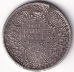Half Rupee 1939 British India of King George VI Mature Head Silver Coin