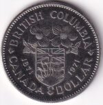 Canada One Dollar 1971 British Columbia Nickel Unc Coin