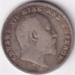 British 2 Annas King Edward VII 1910 Silver Coin - Image 2