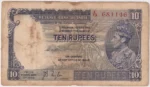 Georg VI Ten Rupees JB Taylor 1938 Note