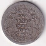 Two Annas of 1894 of Victoria Empress Silver Coin