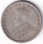 Silver 1919 Half Rupee Bombay Mint of British India Coin - Image 2