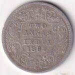 Two Annas of 1897 of Victoria Empress Silver Coin