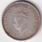 Calcutta Mint 1939 Half Rupee King George VI Silver Coin - Image 2