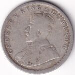 Half Rupee 1924 Calcutta Mint Silver Coin - Image 2