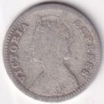 Two Annas of 1900 of Victoria Empress Silver Coin - Image 2