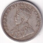 British India 1/2 Rupee 1929 King George V Silver Coin - Image 2