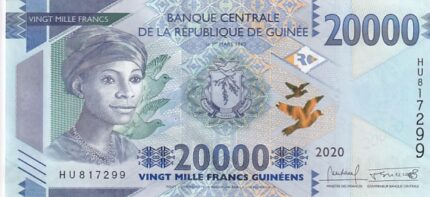 20000 Francs of 2020 of Guinea Unc Note