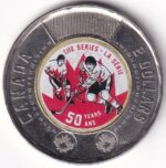 Two Dollars Canada 2022 Summit Series Colored Unc Coin