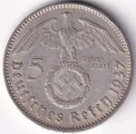 Germany 5 Reichsmark 1937 Berlin Mint Silver Coin