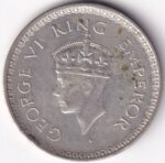 One Rupee 1943 British India Silver Coin - Image 2