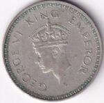 One Rupee 1944 George VI Silver Coin - Image 2
