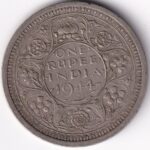 1944 One Rupee Bombay Mint Silver Coin