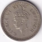 1944 One Rupee Bombay Mint Silver Coin - Image 2