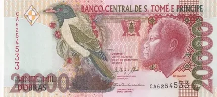 20000 Dobras of Saint Thomas and Principe of 2013 Unc Note