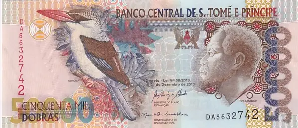 IMG_0083 50000 Dobras of Saint Thomas and Principe of 2013 Unc Note - Image 1