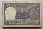 1 Rupee 1975 M G Kaul G Inset Bundle