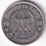 Germany 5 Reichsmark 1935 Silver Coin