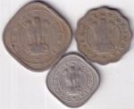 Two Annas One Anna and Half Anna of India 1954 Three Coins Set - Image 2