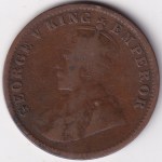 British India One Quarter Anna of 1916 of King George V Copper Coin - Image 2