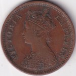 British India Half Pice 1895 Victoria Copper Coin - Image 2